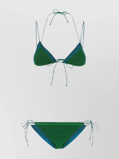 OSEREE LUMIERE BIKINI IN TWO-TONE NYLON BLEND