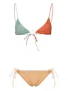 Oseree Gold-tone Colour-block Bikini Set In Multicolour