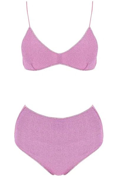 Oseree Luminous High-waisted Bikini Set In Viola For Women In 紫色的