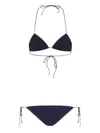 Oseree 'lumiere' Blue Bikini With Triangular Top And Tie Closure