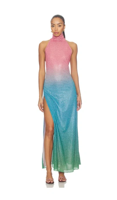 Oseree Lumiere Candy Turtleneck Dress In Multi