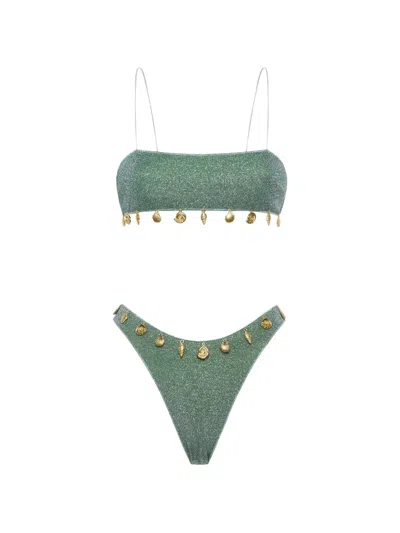 Oseree Lumiere Charm Bandeau Bikini In Multi