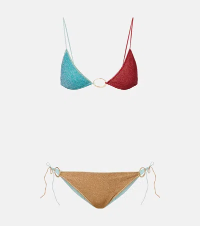 Oseree Oséree Lumière Colorblocked Bikini In Multi