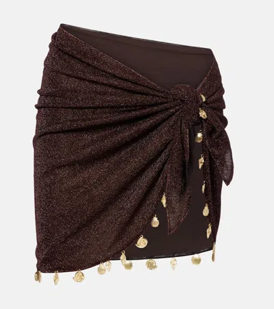 Oseree Lumière缀饰沙滩罩衫 In Brown