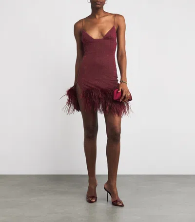 OSEREE LUMIÈRE FEATHER MINI DRESS