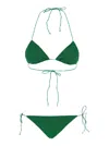 Oseree 'lumiere' Green Bikini With Triangular Top And Tie Closure