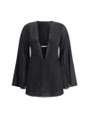 Oseree Lumière Kaftan In Black