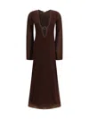 Oseree Lumière Kaftan In Brown