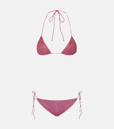 Oseree Oséree Lumière Lamé Bikini In Multicoloured