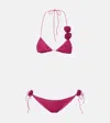 Oseree Roses Microkini In Fuchsia Lurex In Pink