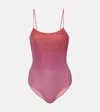 Oseree Oséree Lumiere Printed Lurex Shade Maillot In Sunset