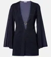 Oseree Oséree Lumière O Chain Lamé Minidress In Blue