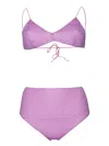 Oseree Lumiere Triangle-bra Bikini In Purple