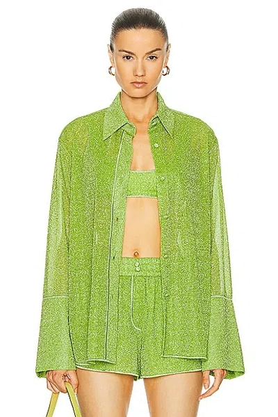 Oseree Lumiére Long Shirt In Lime