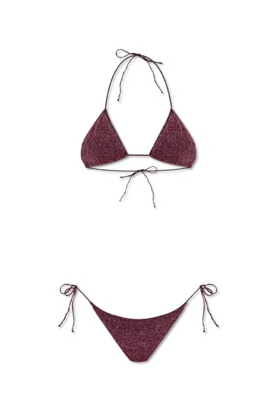 Oseree Oséree Lumière Lurex Bikini Set In Purple