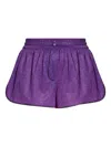 Oseree Lumière Lurex Shorts In Purple