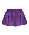 Oseree Lumière Lurex Shorts In Purple