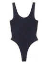 Oseree Glitter Finish Sporty Swimsuit With High-cut Legs
