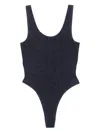 Oseree Oséree Lumiere Lurex Sporty Maillot In Blue