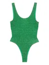 Oseree Oséree Lumiere Lurex Sporty Maillot Clothing In Green