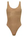 Oseree Oséree Lumiere Lurex Sporty Maillot In Gold