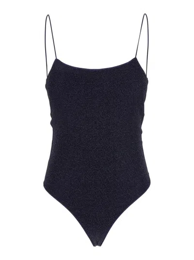 OSEREE 'LUMIÈRE MAILLOT' BLUE SWIMSUIT WITH OPEN BACK