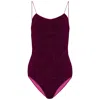 Oseree Lumiere Maillot Dark Fuchsia In Burgundy