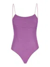 OSEREE 'LUMIÈRE MAILLOT' VIOLET SWIMSUIT WITH OPEN BACK IN LUREX WOMAN