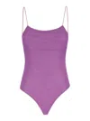 OSEREE LUMIÈRE MAILLOT VIOLET SWIMSUIT WITH OPEN BACK IN LUREX WOMAN