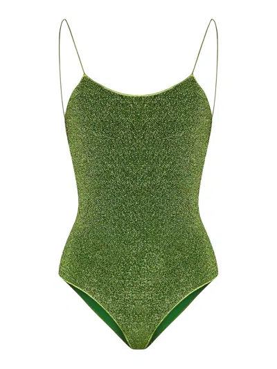 Oseree `lumiere Maillot` Swimsuit In Green