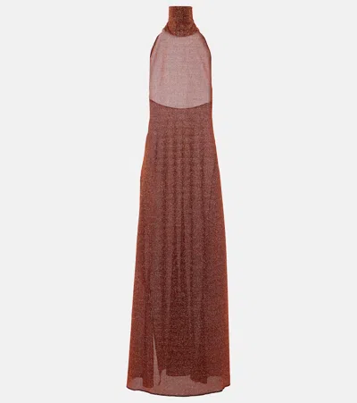 Oseree Oséree Lumière Maxi Dress In Brown