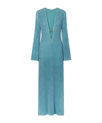 Oseree Lumiere Maxi Dress In Blue