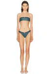Oseree Lumiere Micro Belt Bikini Set In Blue