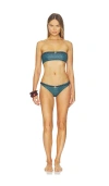 Oseree Lumiere Micro Belt Bikini Set In Blue