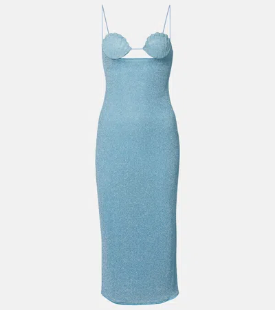 Oseree Oséree Lumière Midi Dress In Blue
