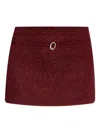 Oseree Lumière Mini Skirt In Burgundy