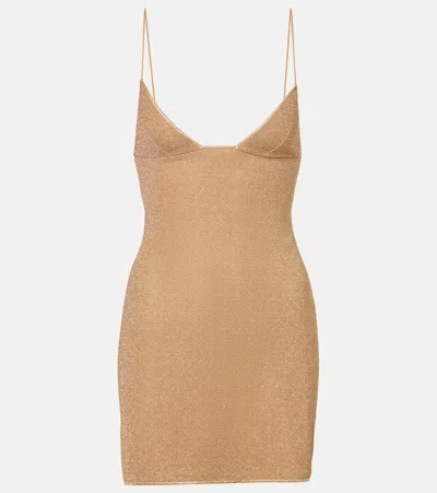 Oseree Oséree Lumière Minidress In Gold