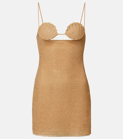 Oseree Oséree Lumière Minidress In Gold