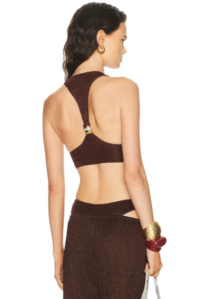 Oseree Lumiere Multi Ring Top In Brown