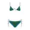 Oseree Two-tone Nylon Blend Lumiere Bikini In Multi