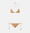 Oseree Oséree Lumière Nuggets Bikini In Brown