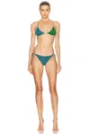 Oseree Lumiere O Bikini In Emerald Green & Ocean Blue