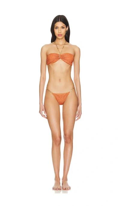 Oseree Lumiere O Chain Bandeau In Orange