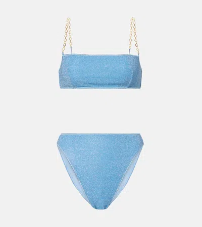 Oseree Oséree Lumière O Chain Lamé Bikini