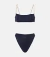 Oseree Oséree Lumière O-chain Lamé Bikini In Blue