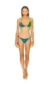 Oseree Lumiere O Bikini In Emerald Green & Ocean Blue