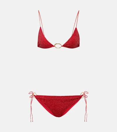 Oseree Lumière O Lamé Bikini In Red