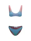 Oseree Blue Polyamide Bikini In Multi