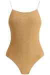 Shop Oseree Lumière One-piece In Oro