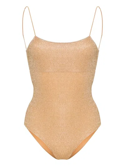 Oseree `lumiere` One-piece Swimsuit In Brown